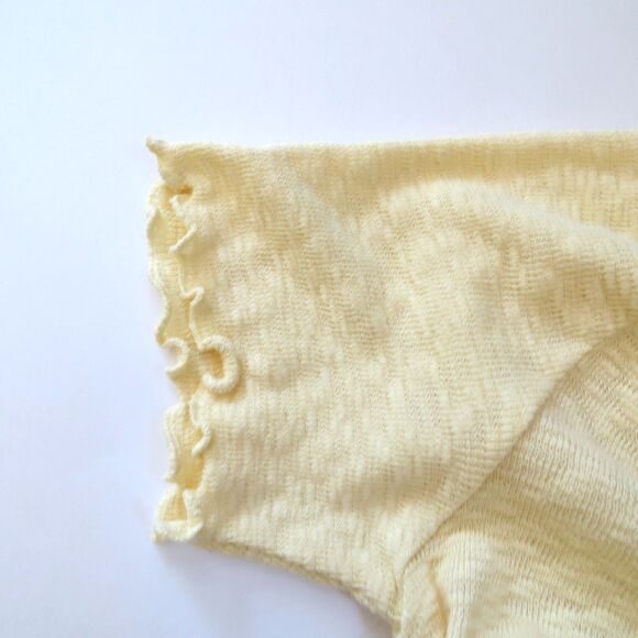 Stone Flowers Women's Knit Tunic Top Butter Yellow Medium EUC - Picture 2 of 10